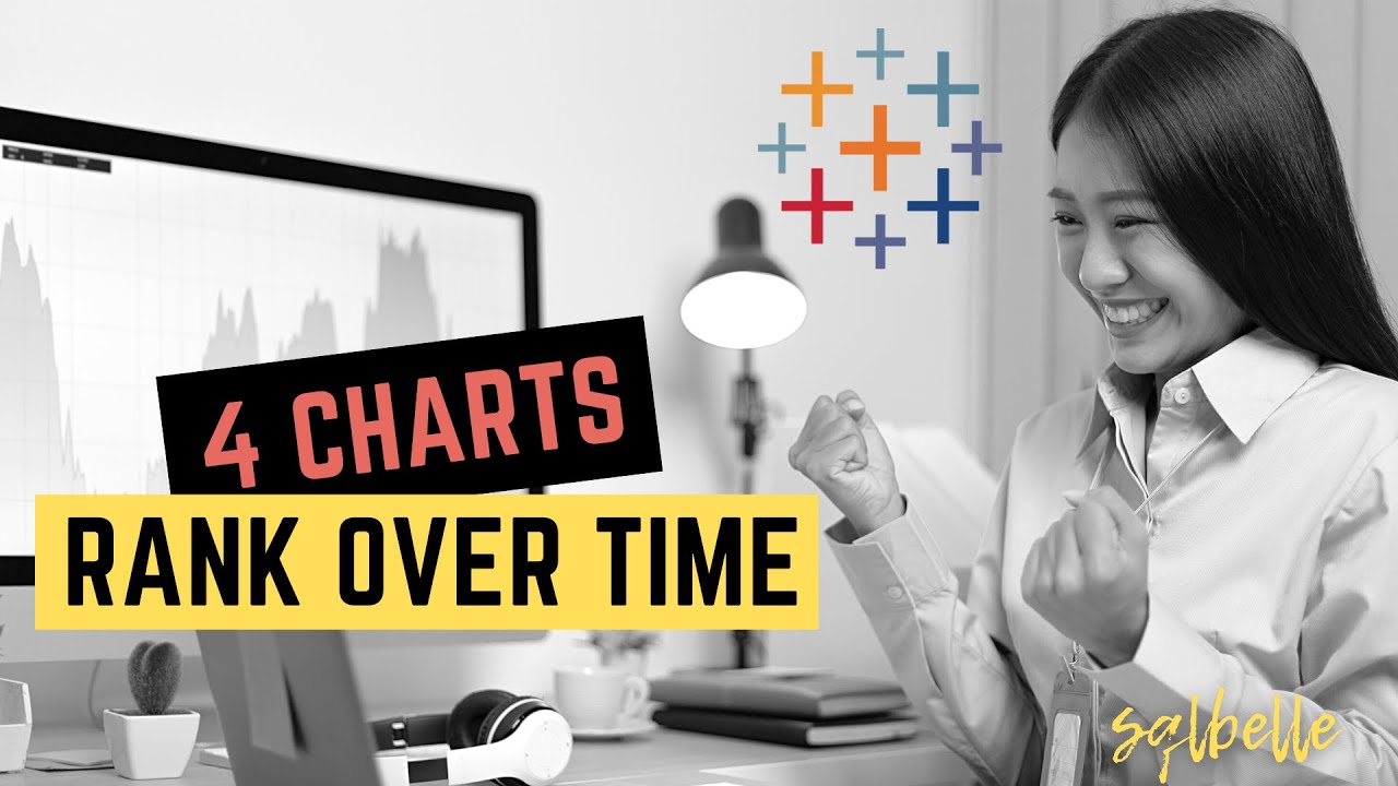Tableau Tutorial for Beginners - Rank over time - bump chart, slope chart, connected scatter plot