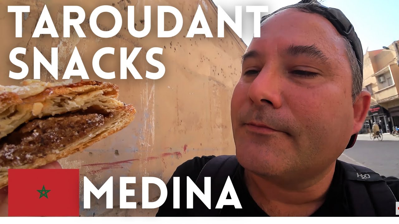 FOREIGNERS TRY SNACKS IN THE MEDINA OF TAROUDANT / MOROCCO TRAVEL VLOG