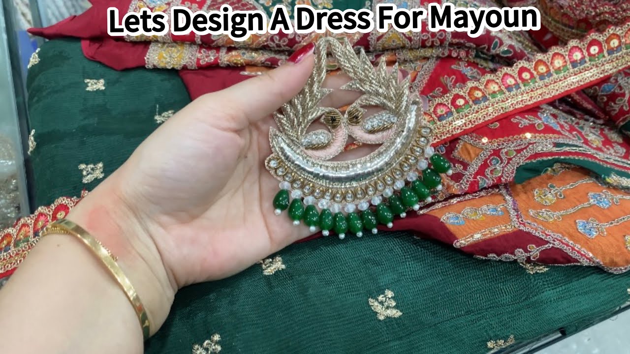 Nikkah Dupata || Design A Mayoun Dress From Scratch || Liberty Market New Variety 