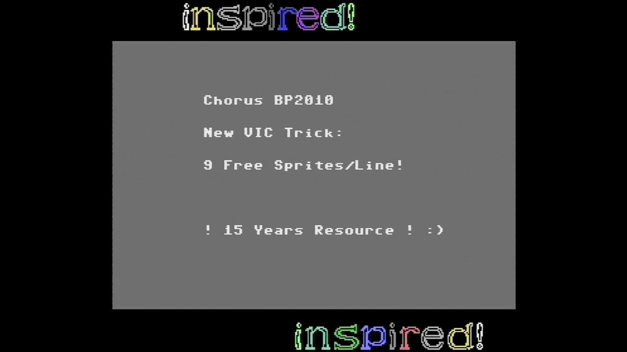 Chorus - Nine - C64 4KB Intro. HQ hw cap. by Chorus Labs
