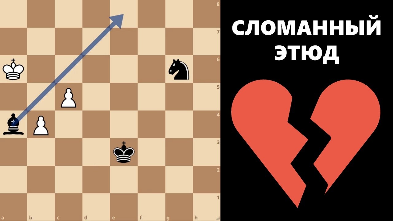 Сломанный этюд! #шахматы #chess #chesspuzzle #study #endgame #этюд #эндшпиль