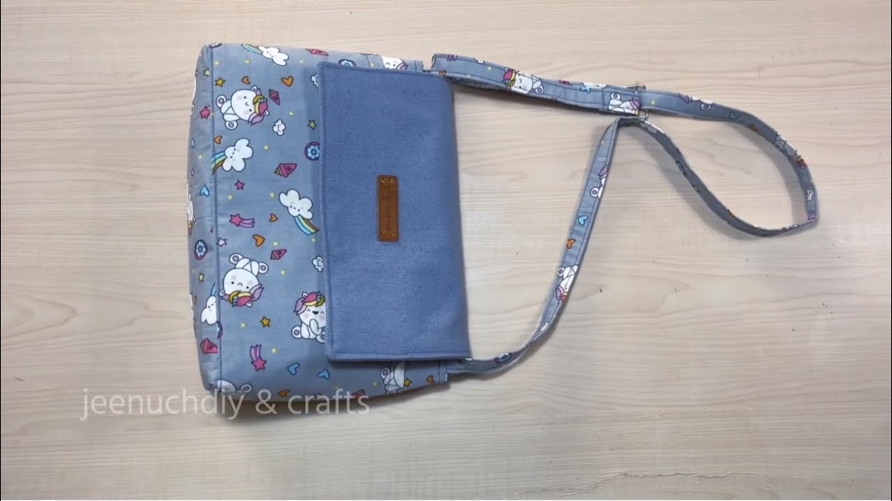 How to make sling bag | Diy Shoulder Bag | Sewing Cloth Bag Tutorial