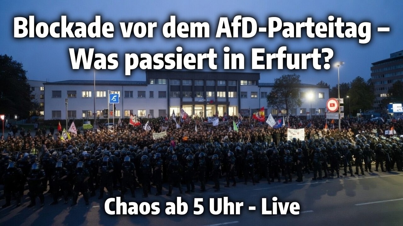 Proteste und Blockaden um den AFD Parteitag in Erfurt, 04.07.2026, ab ca. 5 Uhr