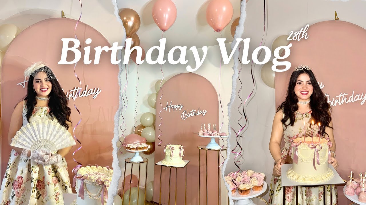 Birthday Vlog 🎂🎉 (prep, date night,vintage party 🎀 ) | تحضيرات عيد ميلادي ، عشاء رومنسي مع زوجي 💍
