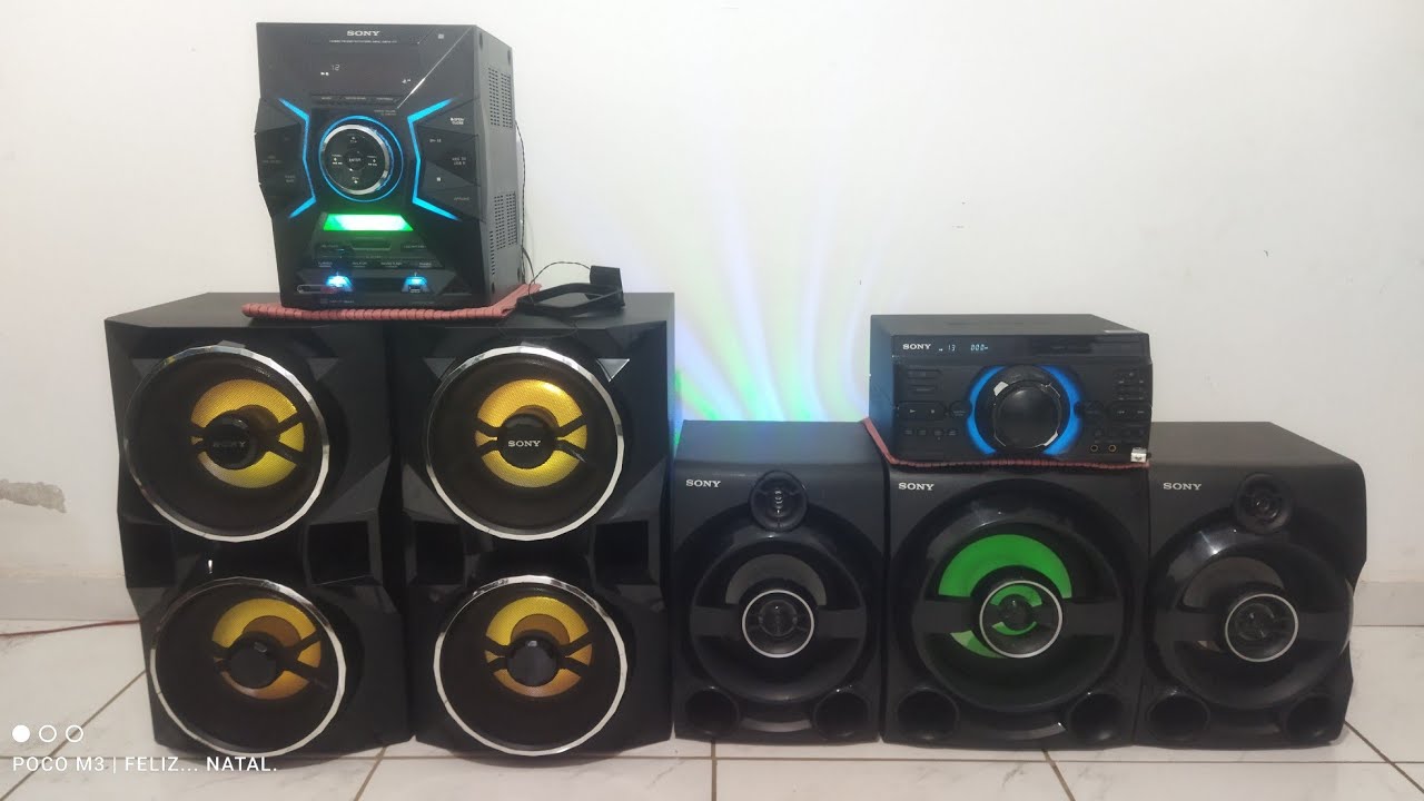 Sony GPX77 (1500w) vs Sony M80D (2150w) Qual toca mais?