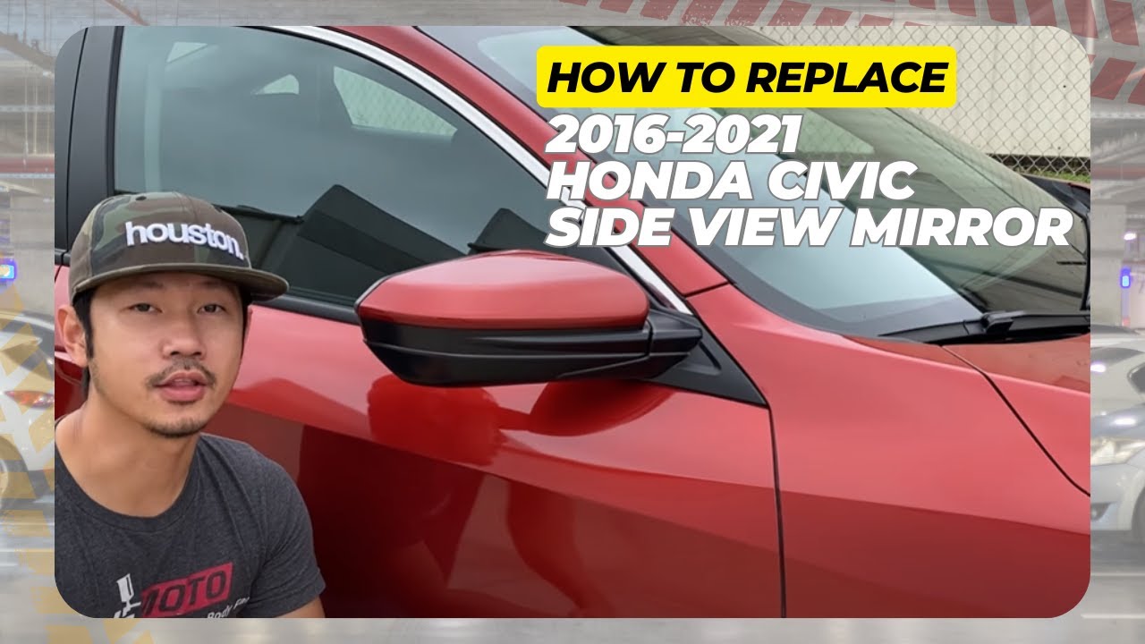 Как заменить боковое зеркало заднего вида на Honda Civic 2016–2021 годов (ЛЕГКО, СВОИМИ РУКАМИ + ...