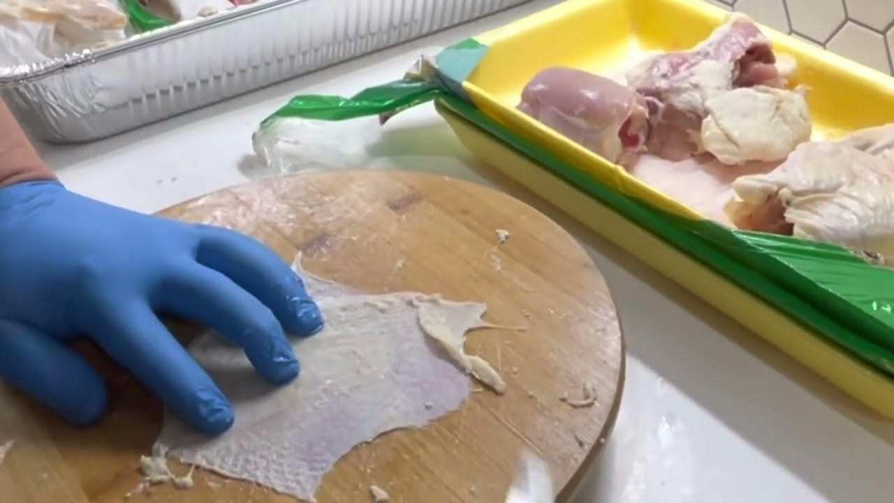 KCBS Competition Chicken - scrape the skin!