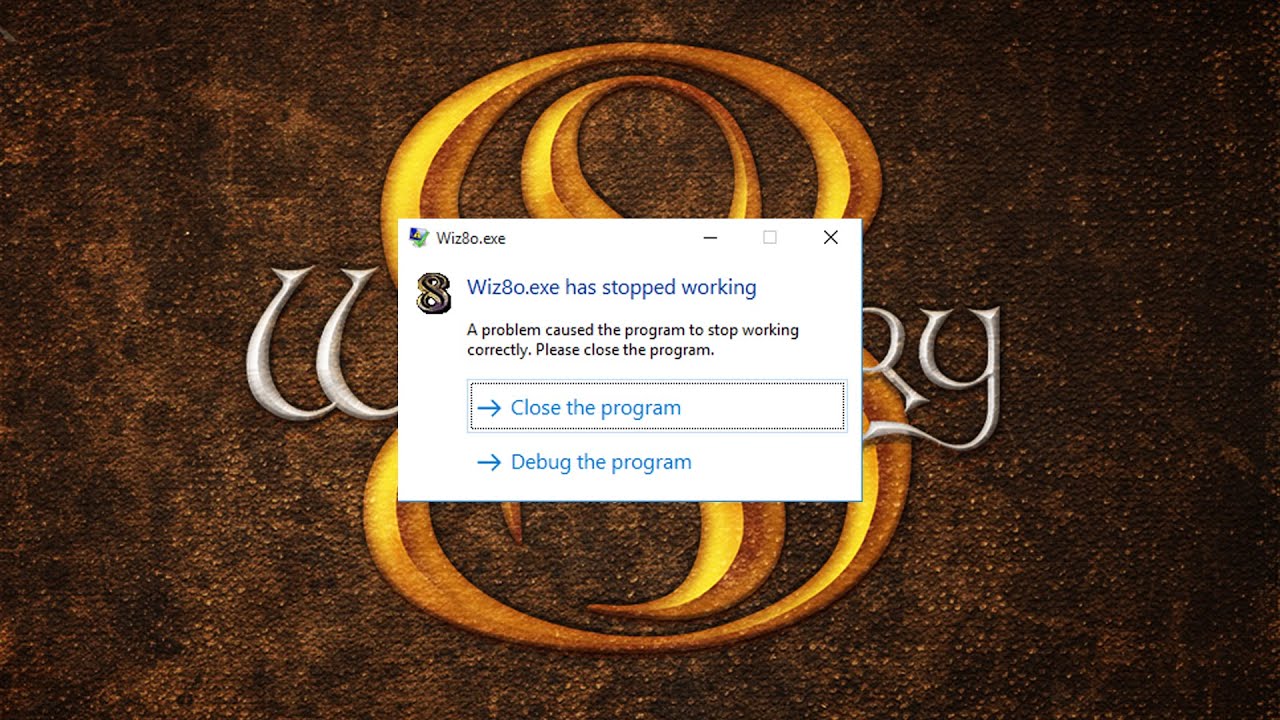 Фиксим проблему с запуском Wizardy 8 из-за путей на Win10