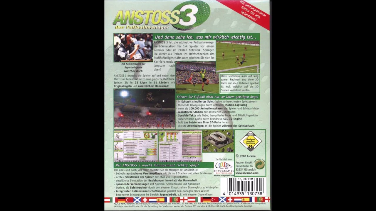 Anstoss 3 - Soundtrack - Go West (2. Version) - Composer: Dag Winderlich - 2000