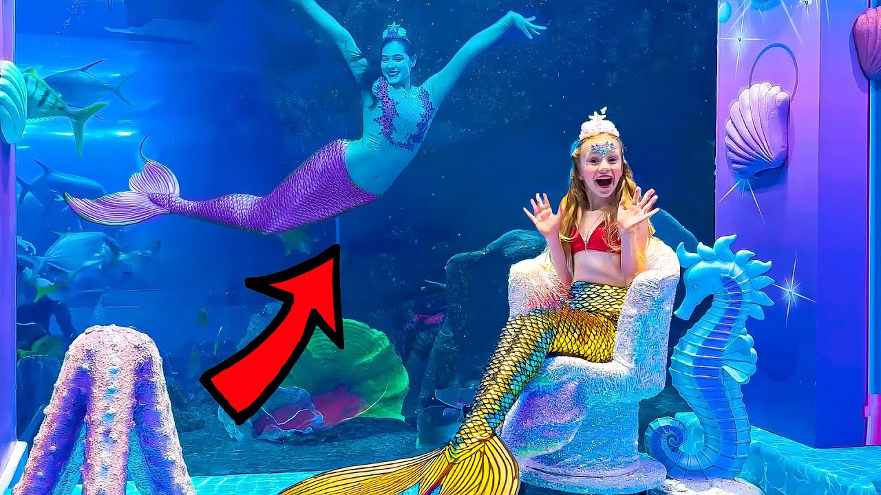Nastya Vira Sereia! Aventura Mágica no Aquário