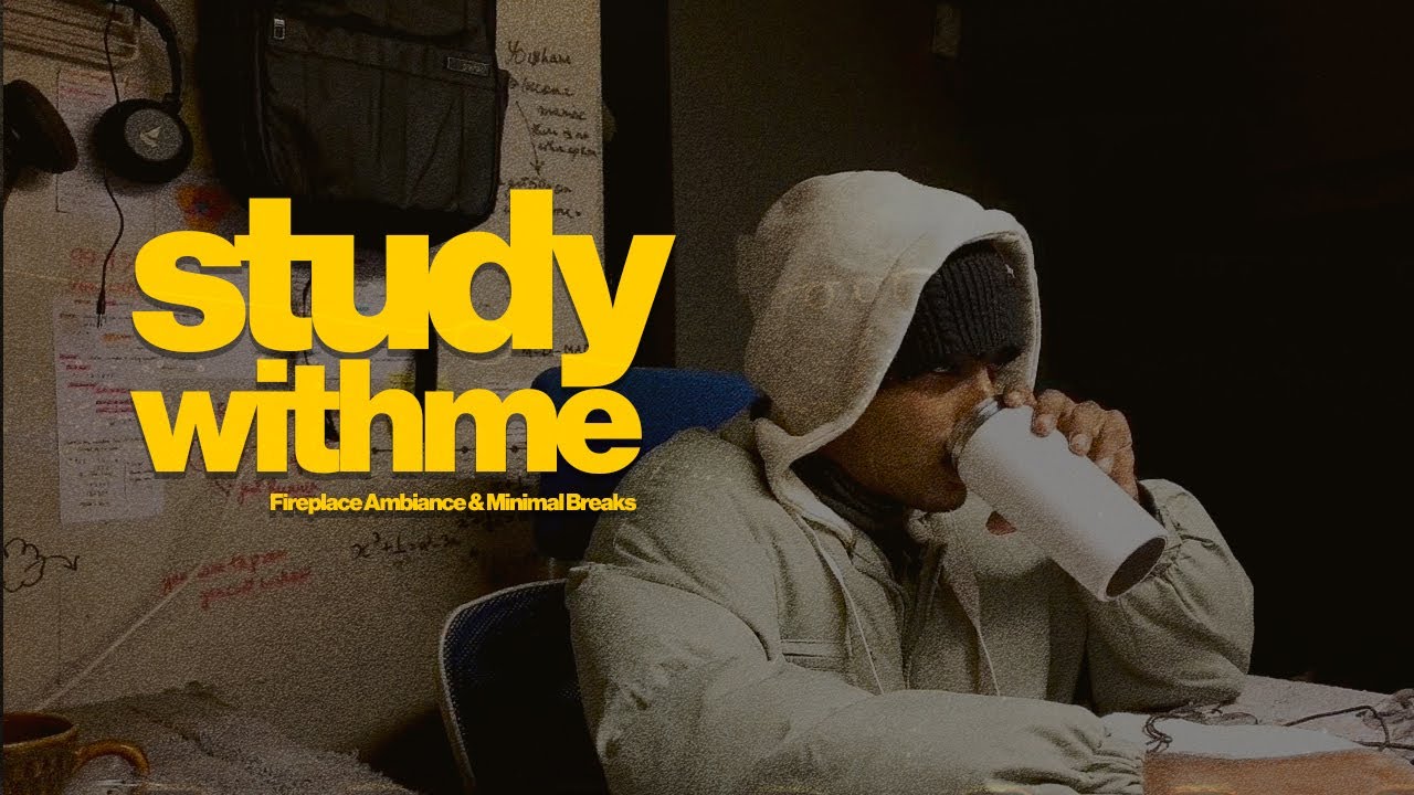 Study With Me – 6 Hours Deep Focus | 90/10 Pomodoro – Fireplace Study Session (No Music)
