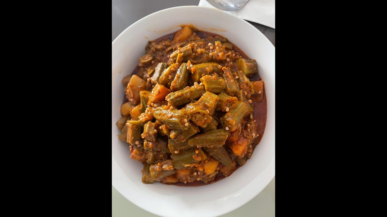 የኦክራ አሰራር/  የበሚያ ወጥ አሳራር how to Cook Okra ethiopian stew