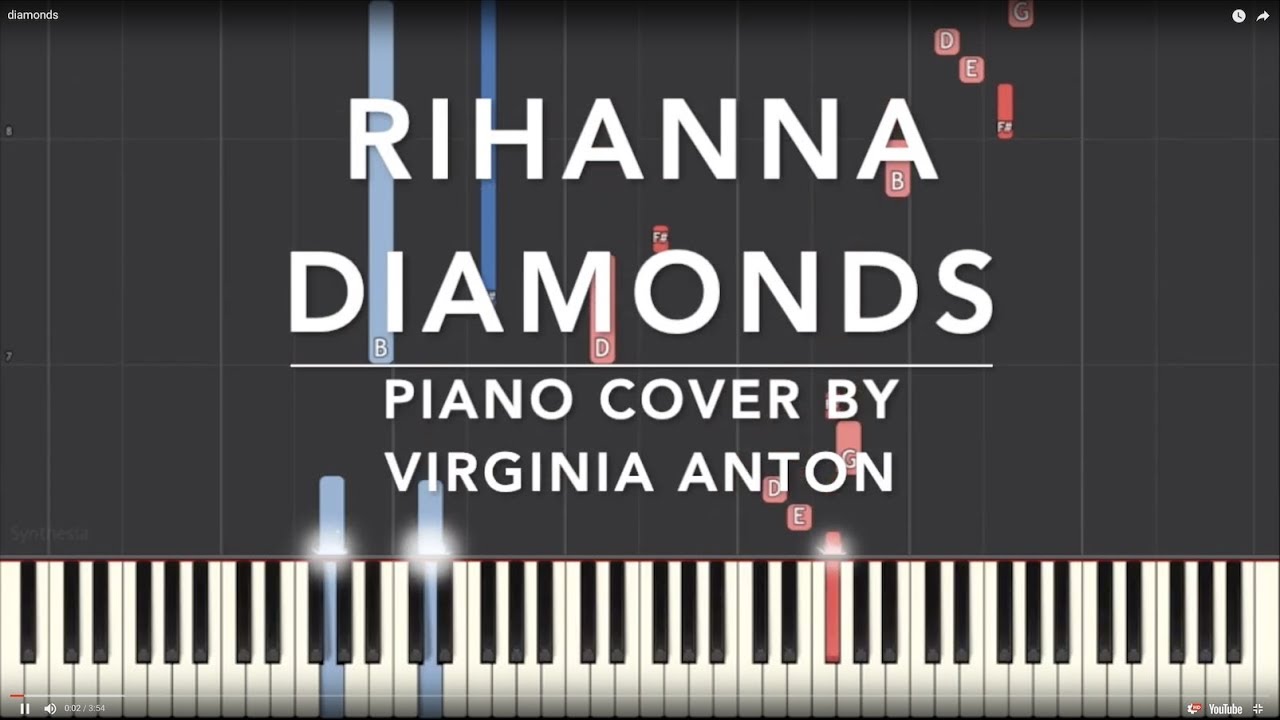 Rihanna Diamonds Piano Tutorial Instrumental Cover