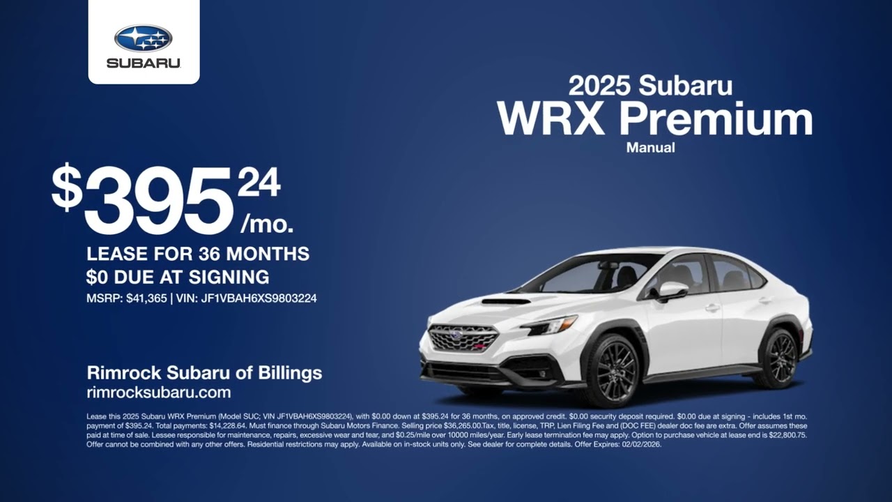 Subaru WRX 01/12/2026 6749338