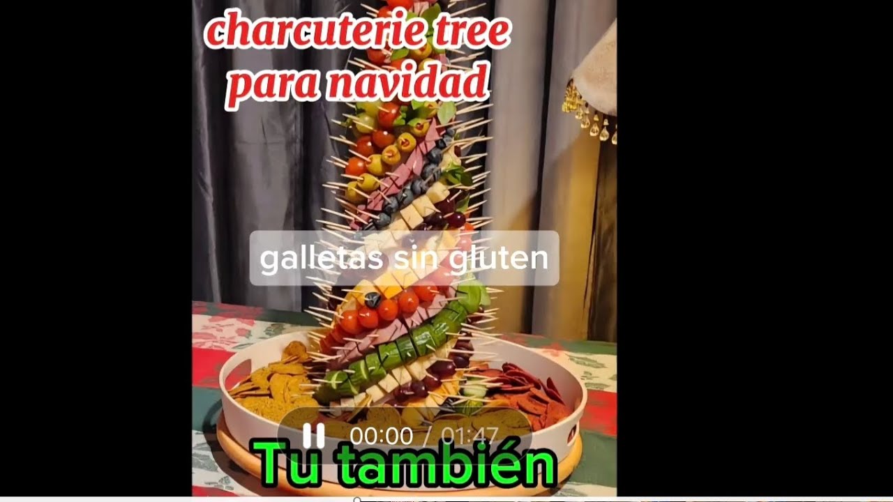 Asi hice este #charcuterie tree para navidad, espero lo disfruten