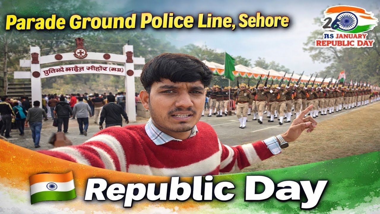 REPUBLIC DAY 🇮🇳😍 #dharamvlogs #republicday #india #policelinesehore #sehorevlogs #fyp #explore 
