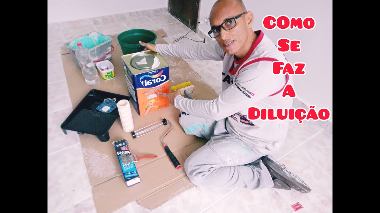 DILUIÇÃO E APLICAÇÃO DA TINTA CORAL SUPER  LAVÁVEL  ANTIMANCHAS