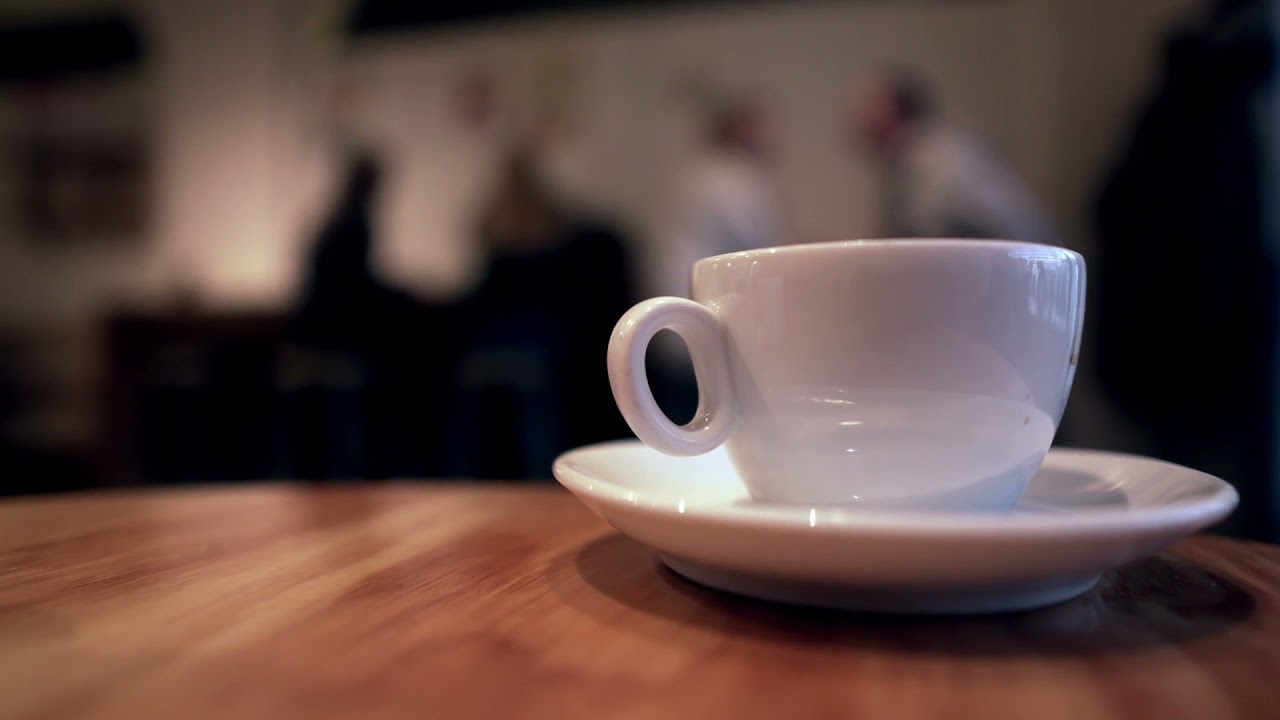 Lively Ambience Steaming Cup of Coffee Tea Beverage in Busy Cafe | ASMR Relax Read Sleep Study