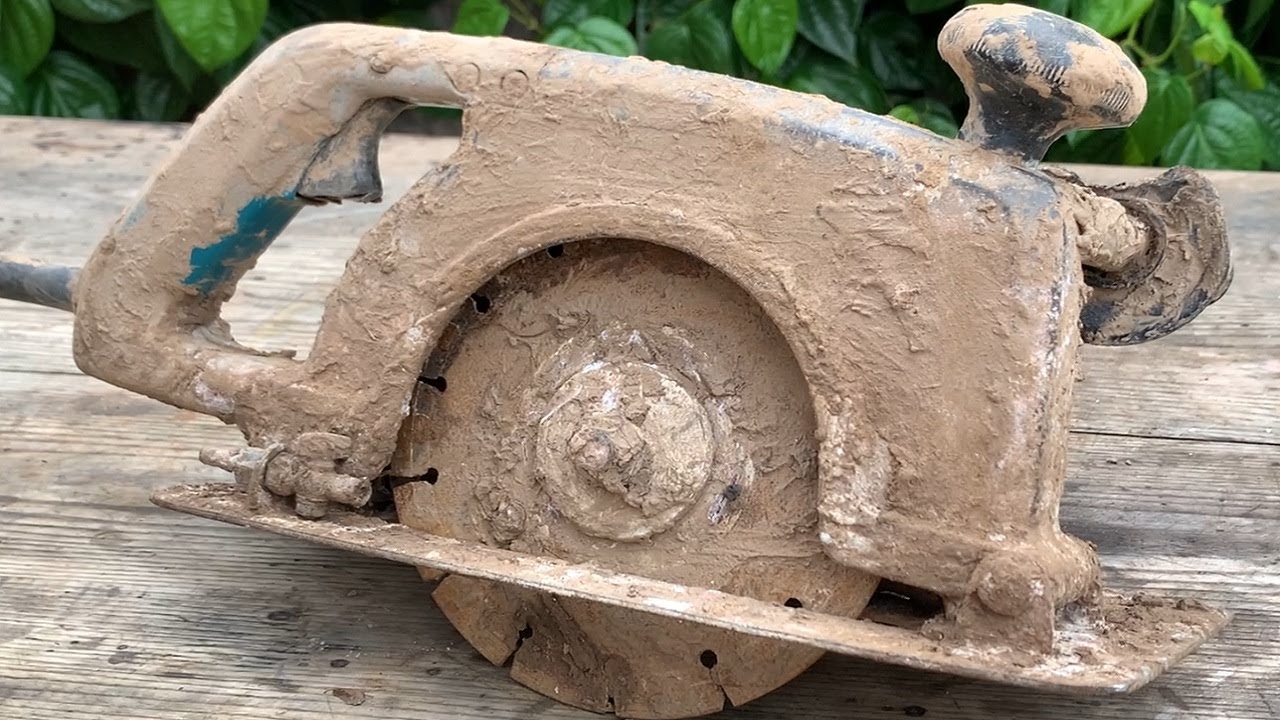 Restorations The Old Rusty Hand held Makita Concrete Cutter /The Worker Excellent Restoration Skills