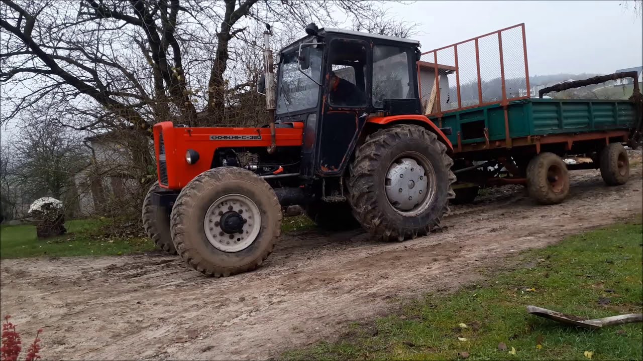 Praca silnika na pompie Lublina i prostowanie dachu Ursus c360 4x4.