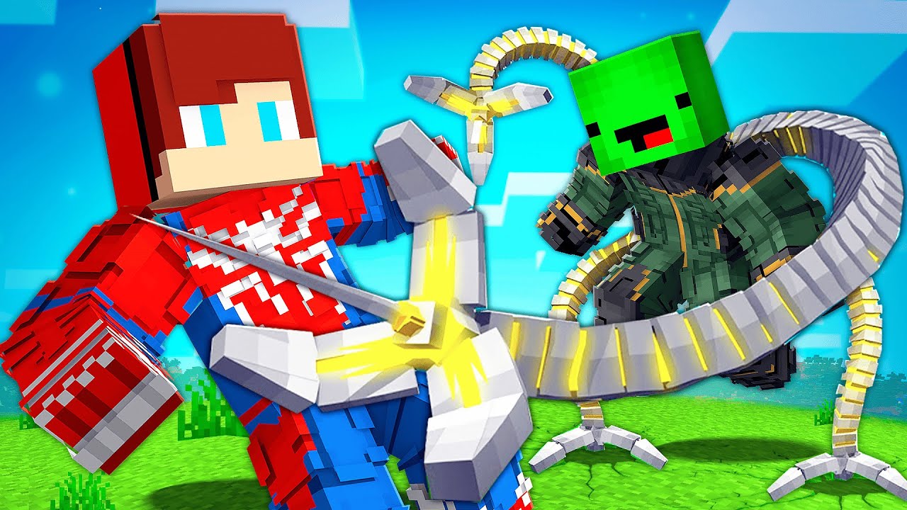 SPIDER MAN JJ vs DOCTOR OCTOPUS Mikey in Minecraft - Maizen JJ and Mikey