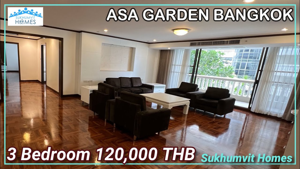 Pet Friendly 3 Bedroom Apartment for Rent Bangkok ASA Garden 120,000 THB Monthly