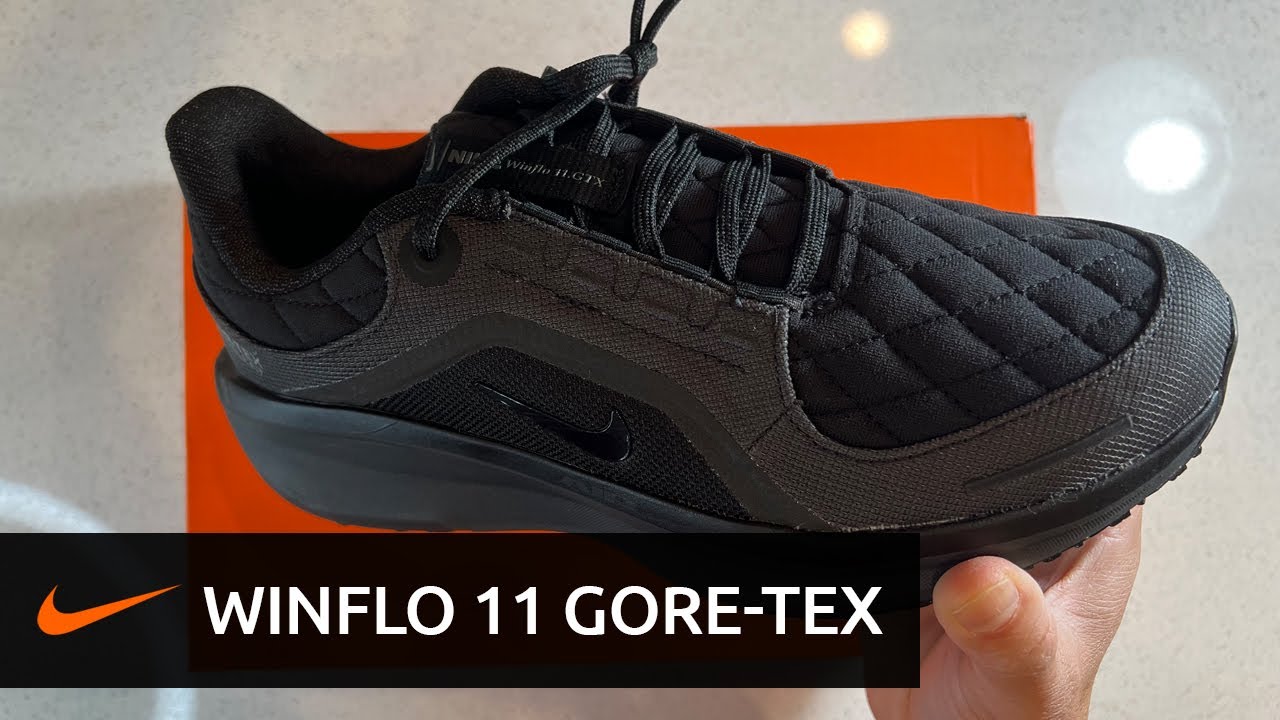 Распаковка полностью черных кроссовок GORE-TEX 🔥 Nike Winflo 11 – водонепроницаемые кроссовки