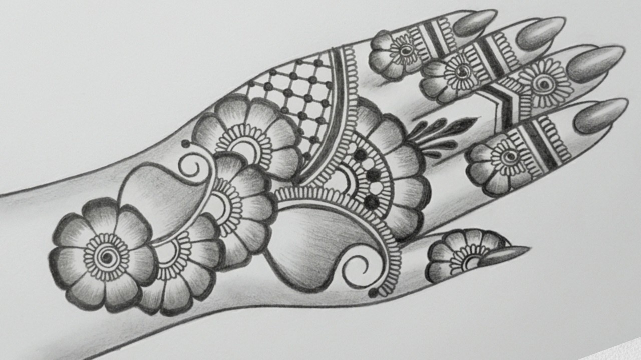 Eid special mehndi design | new mehndi designs for biggners | pencil mehndi design