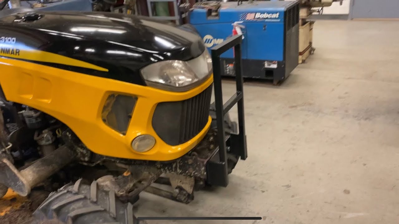 Fabricating a grill guard for a Yanmar tractor