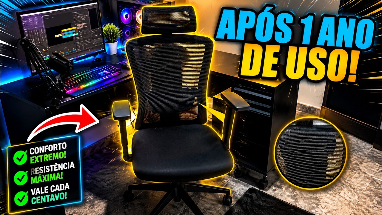 CADEIRA COMFY TELA MESH APÓS 1 ANO: Ela Ainda É Confortável? (Review Sincero)