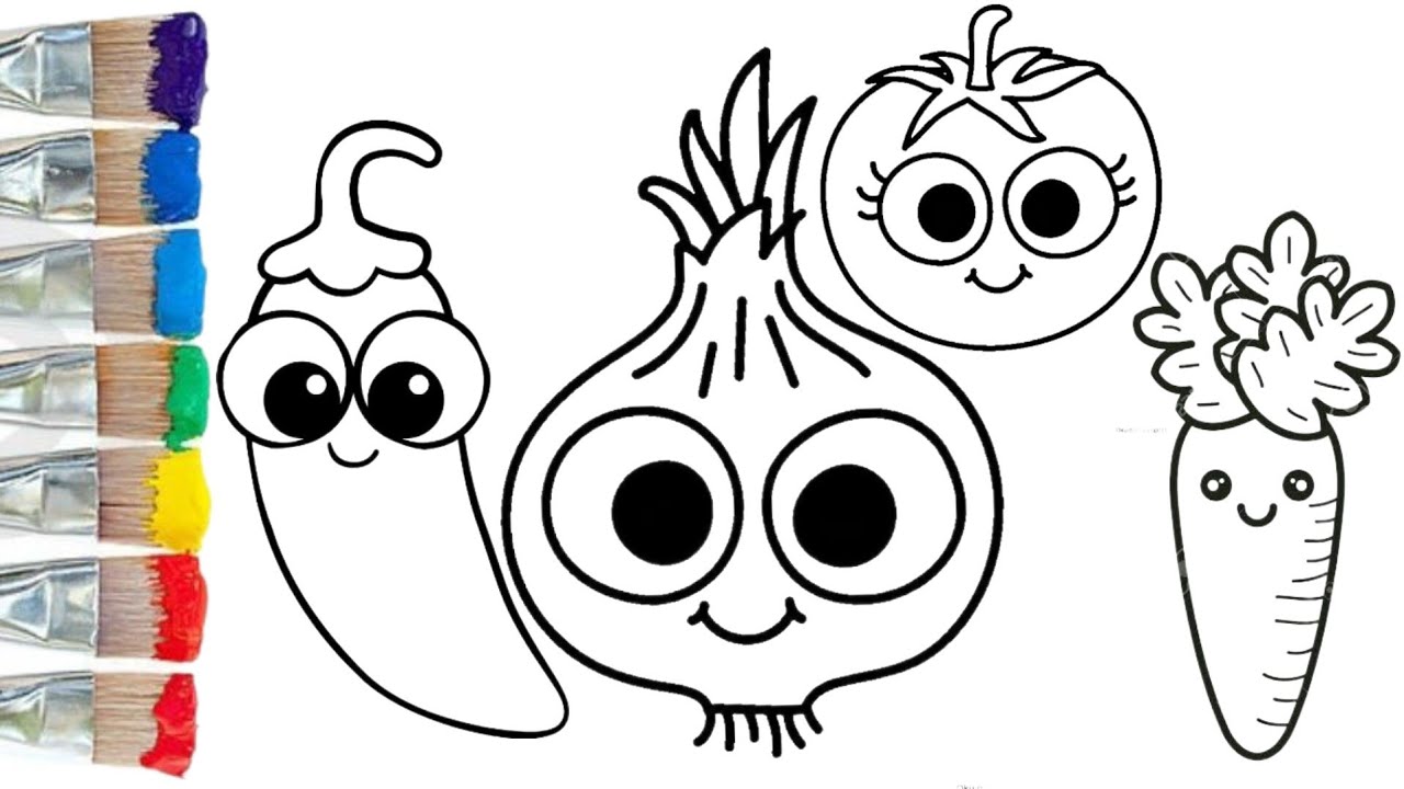 Easy Vegetables Drawing for Kids | Step-By-Step Guide for Toddlers || #drawing  #learning