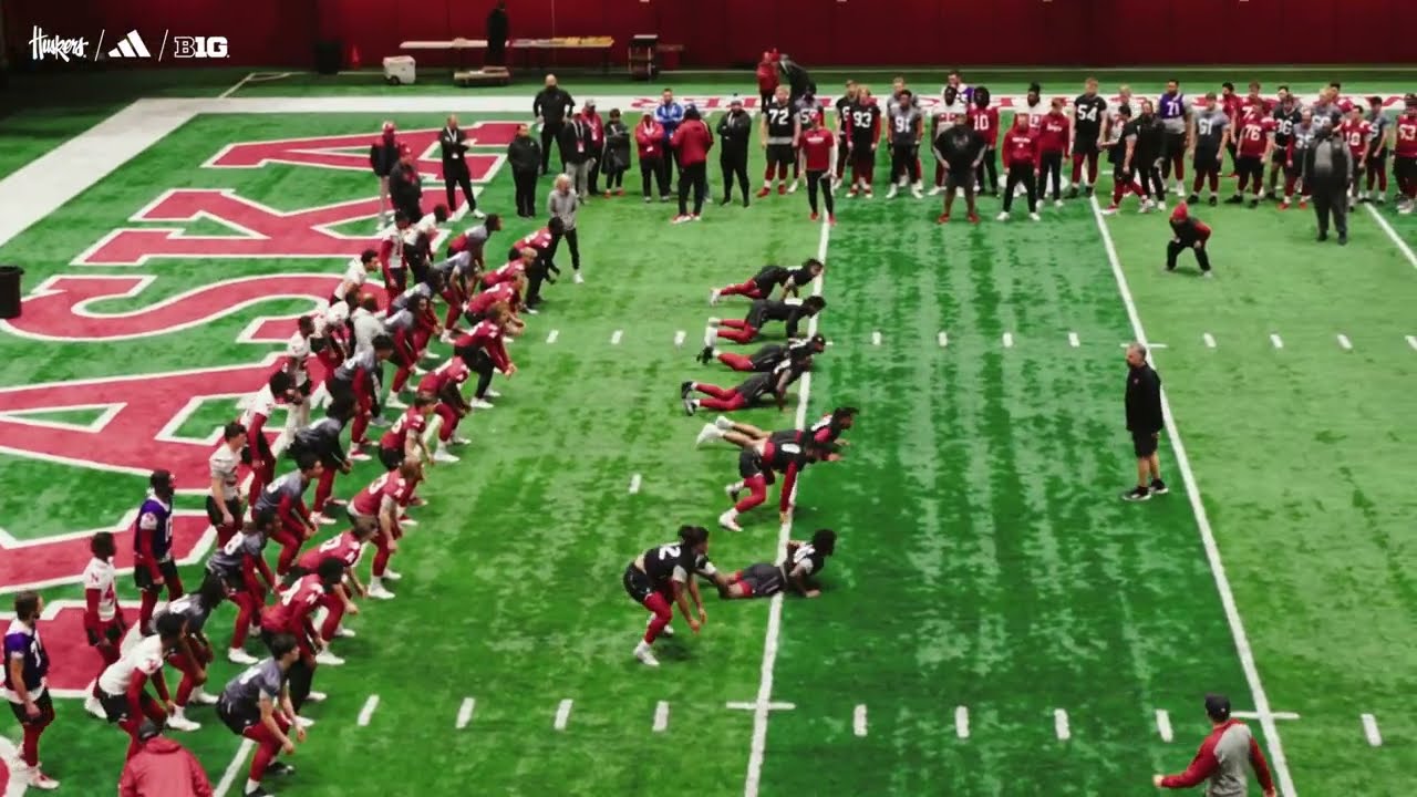Stronger. Together. // Nebraska Football Mat Drills