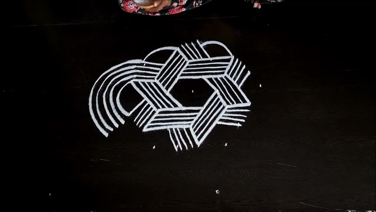 🌺Friends rangoli ✨design 🌺#7*4#indian design✨ #like #subscribe 🌺