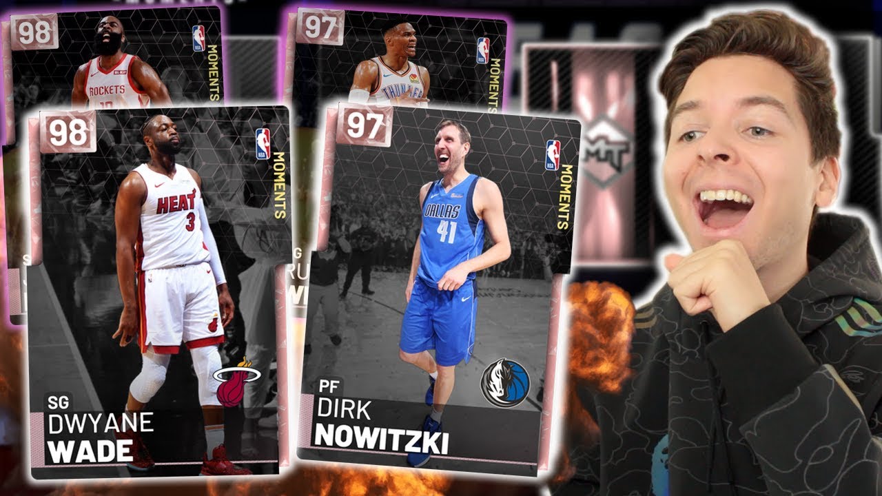 I PULLED WADE & DIRK! PINK DIAMONDS EVERYWHERE! NBA 2K19 Moments Super Pack Opening