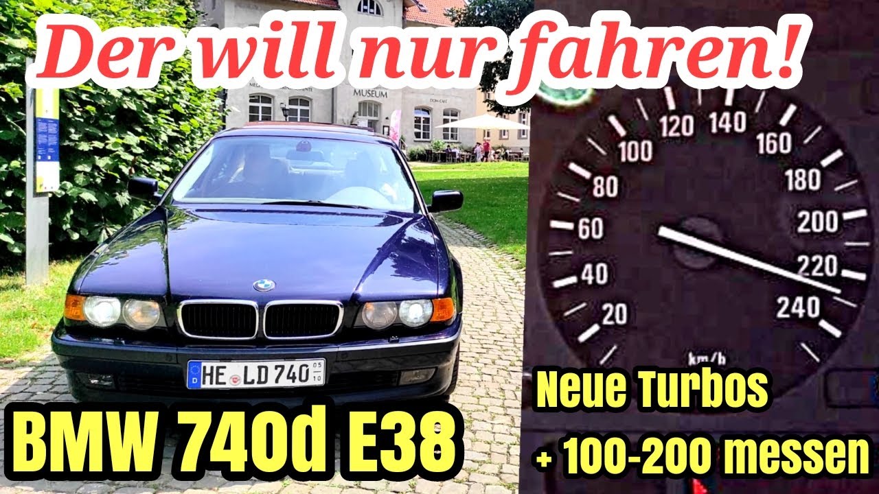 BMW 740d E38 - 100-200 Zeit mit neuen Turbos! | Dragy GPS 2024