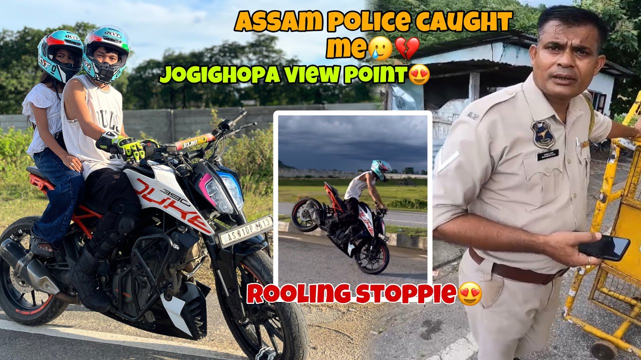 JOGIGHOPA VIEW POINT 😍 | Assam police caught me for no numbers plate 🥲💔 | THE BIKER EMO