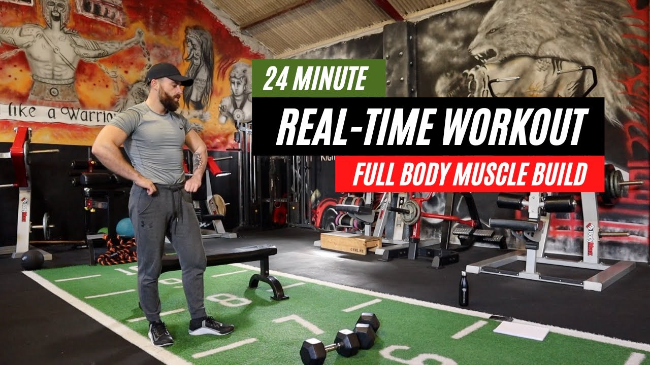 Ultimate Total Body Dumbbell Workout At Home | Muscle Building Real-Time