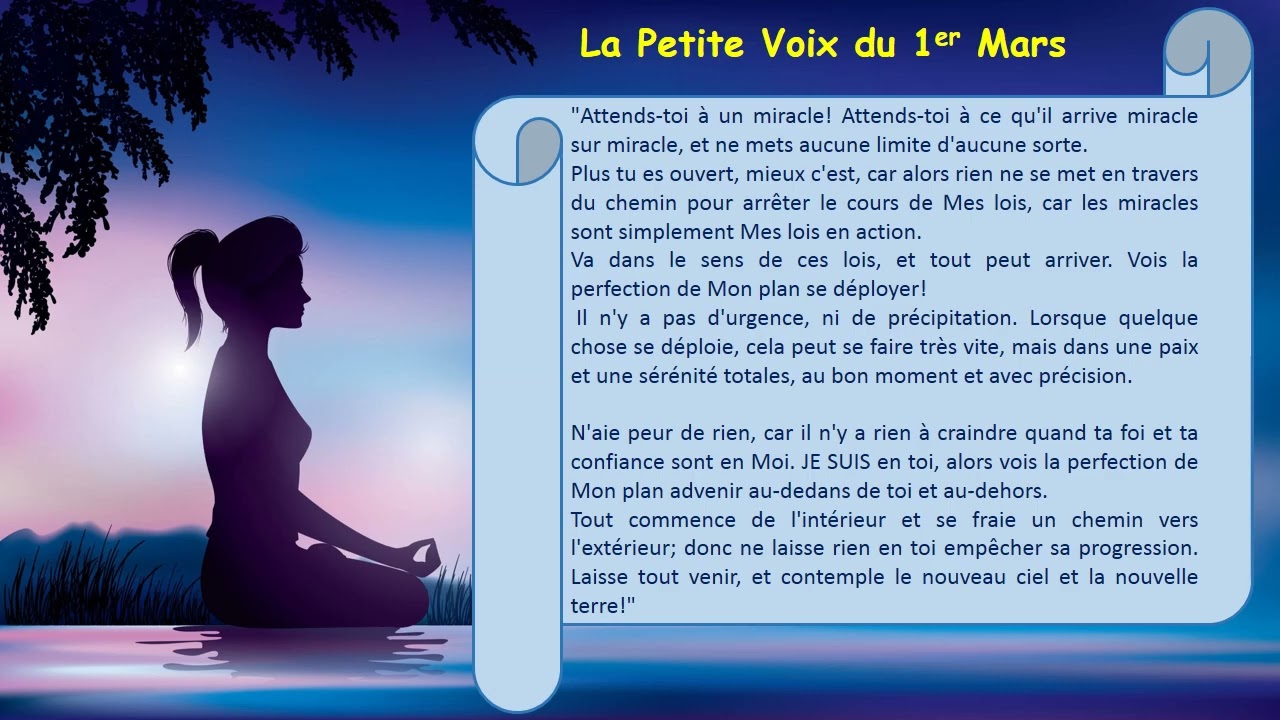 La Petite Voix Enchantée du  1er Mars