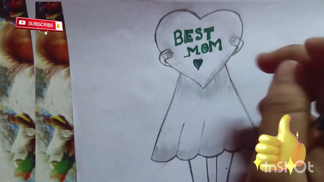 Mother's Day Drawing 🎀🤱🌷/ How to draw mother's day drawing for beginners/ Pencil Sketch/Aleena Draw🌷