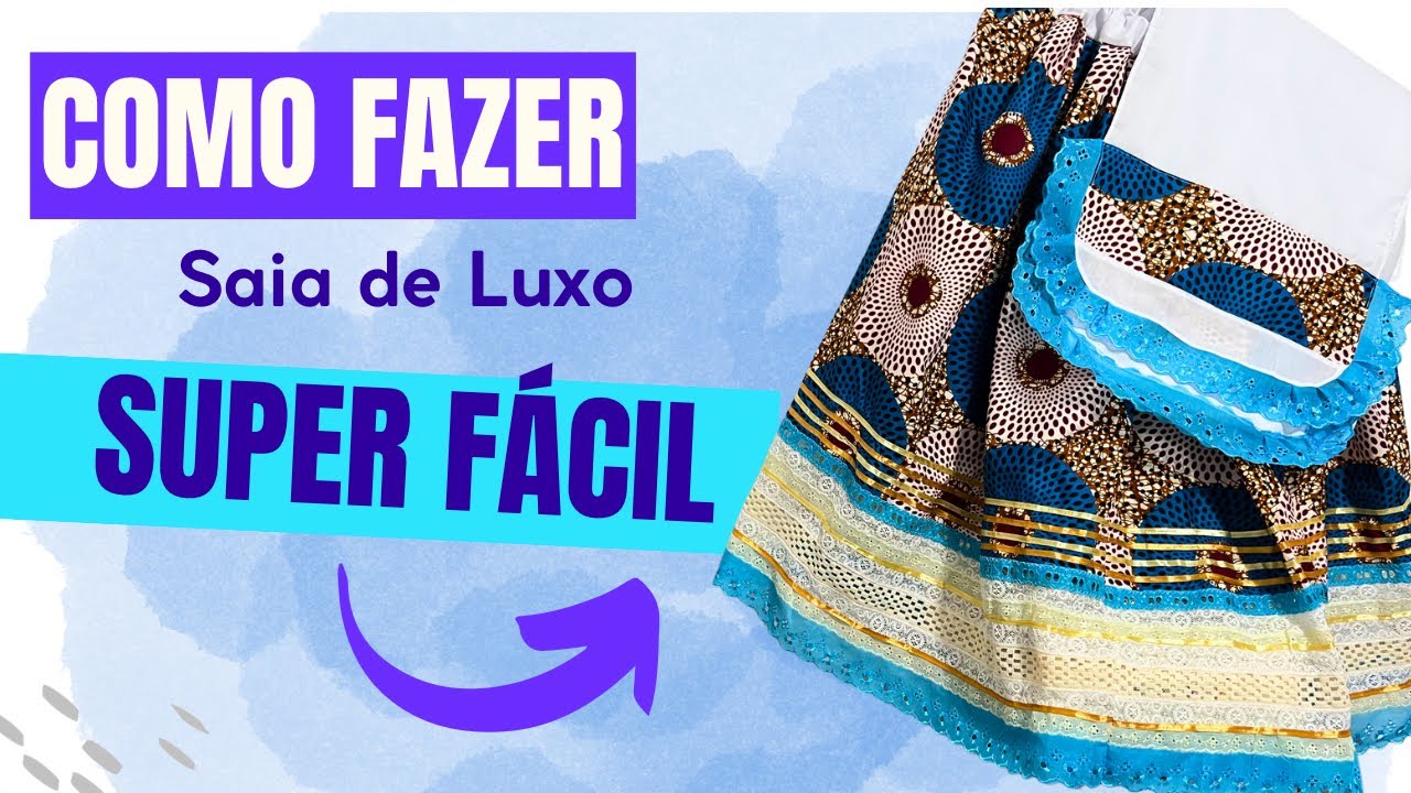 Faça Você mesmo | Saia de Capulana ( Ankara ) Com Barrado de Renda e Cetim