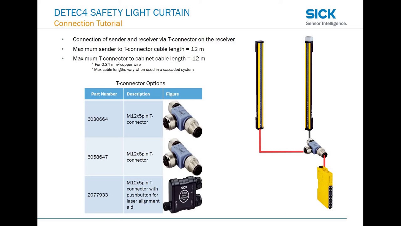 SICK deTec4 Safety Light Curtain: Connection Tutorial