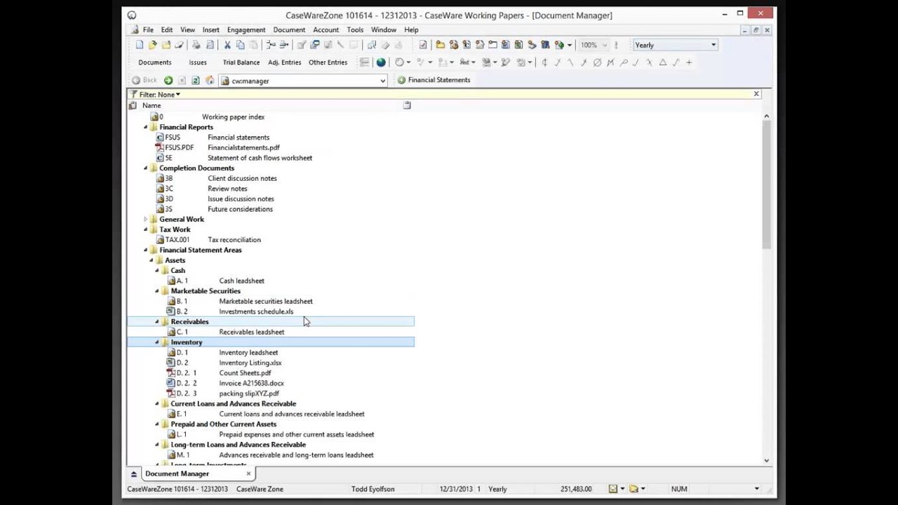 Working Papers: Publishing a client file