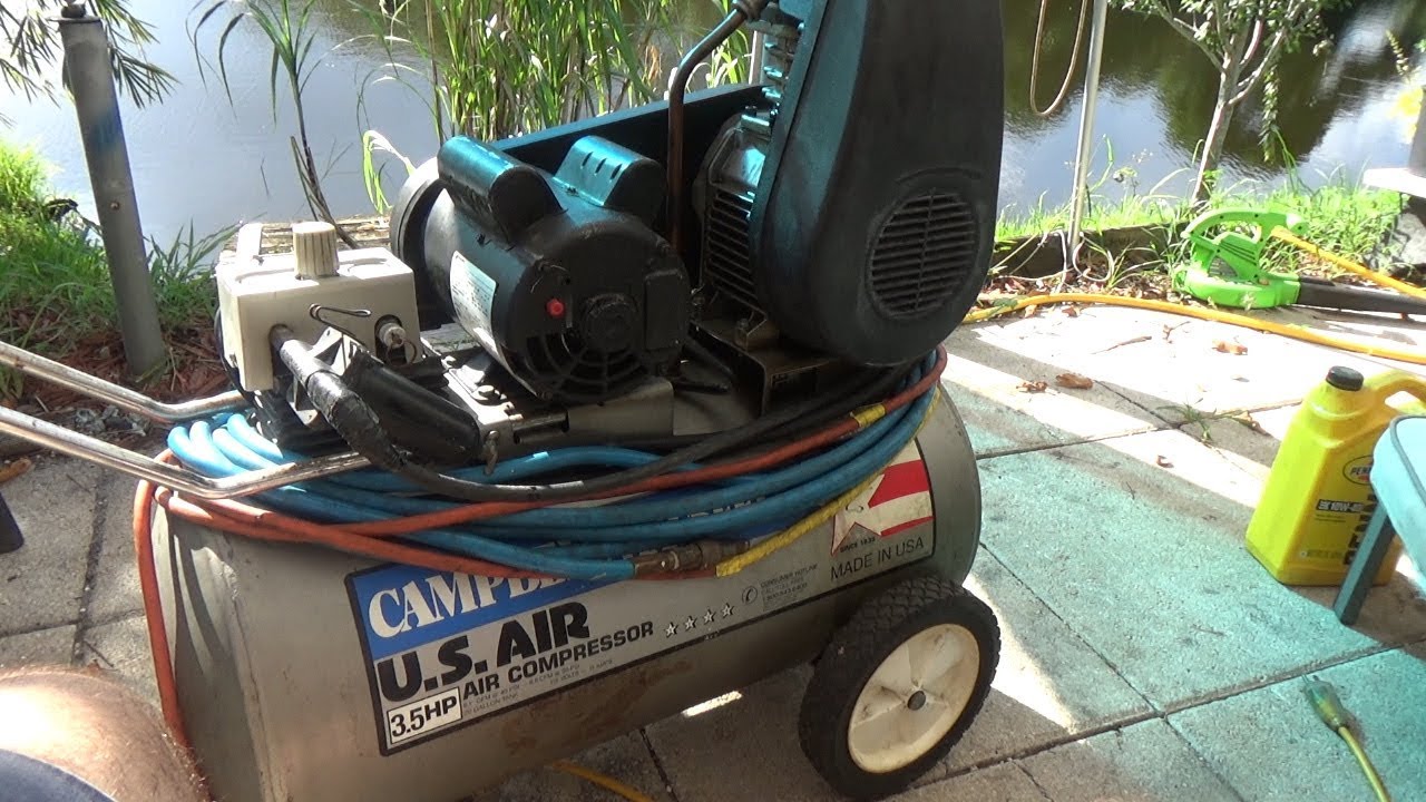 Campbell Hausfeld Air Compressor (Erupting oil)