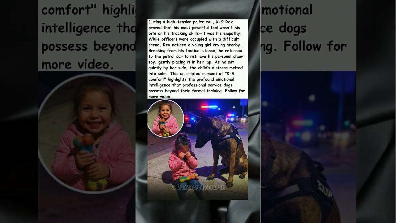 K-9 Rex Gives His Toy to a Crying Child