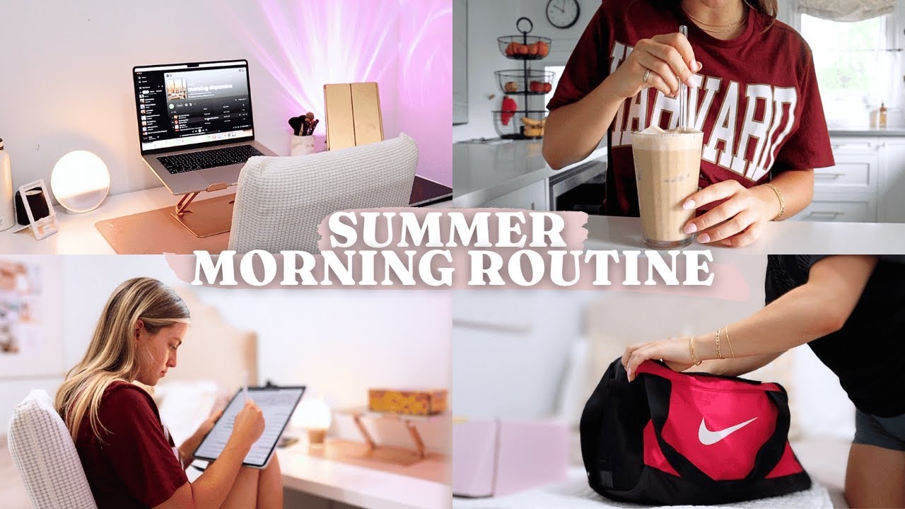 summer morning routine (realistic, but productive) !!