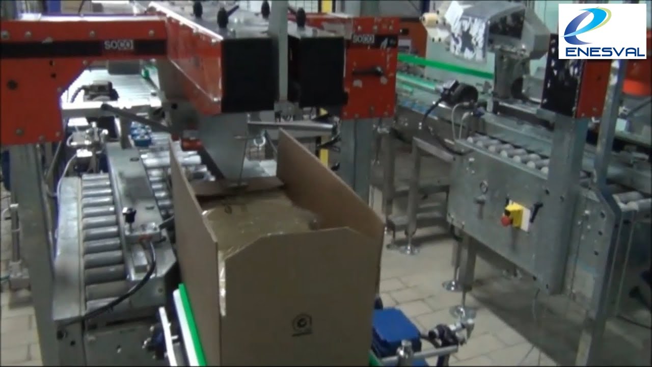 Línea completamente automatizada de cajas de queso - Enesval