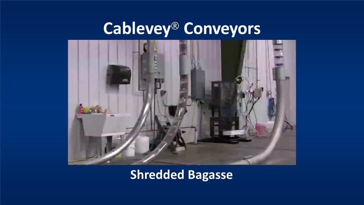 Cablevey® Conveyor - Tubular Drag Conveyors Conveying Shredded Bagasse Test