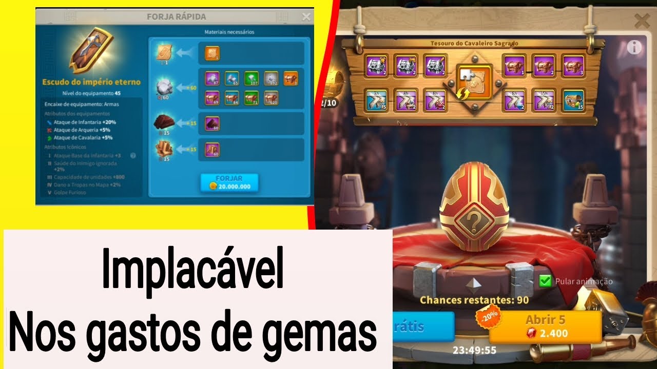 Forjando a arma lendária de infantaria e 100 giros no ovo / rise of kingdoms 