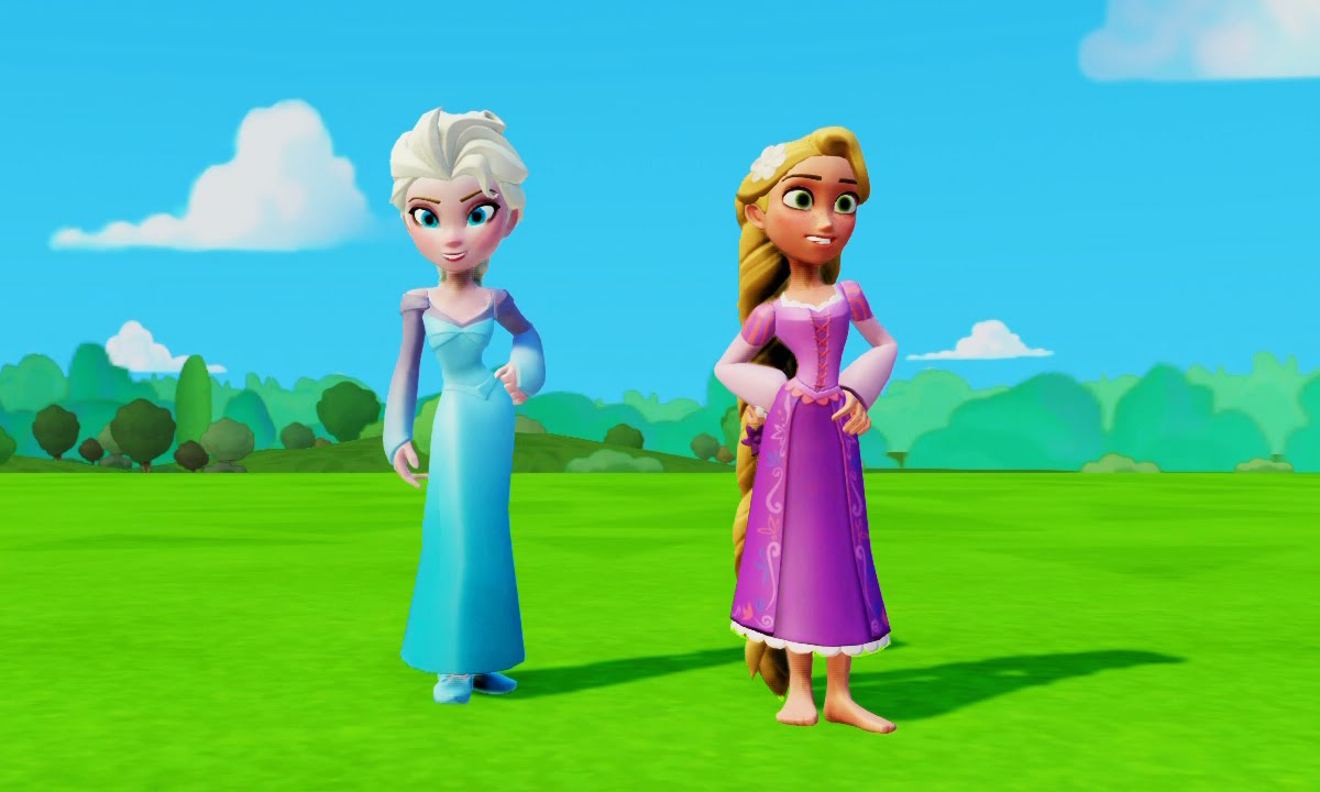 Эльза из мультика Холодное Сердце и Тачки Дисней в игре для детей Elsa