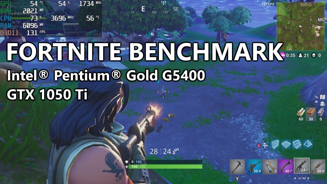 Fortnite Benchmark | Coffee Lake Pentium G5400 + GTX 1050 Ti